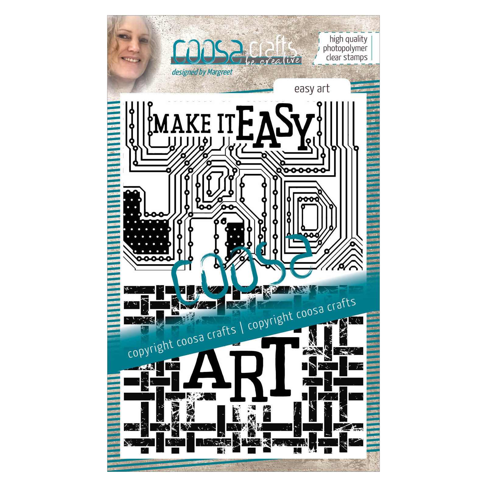 COOSA Crafts • Clear stamp #14 background Easy Art