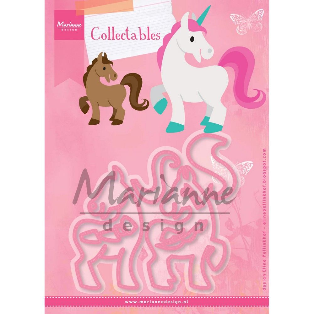 Marianne Design • Collectables Coupe- pochoir d'embossage Eline's Horse & Unicorn