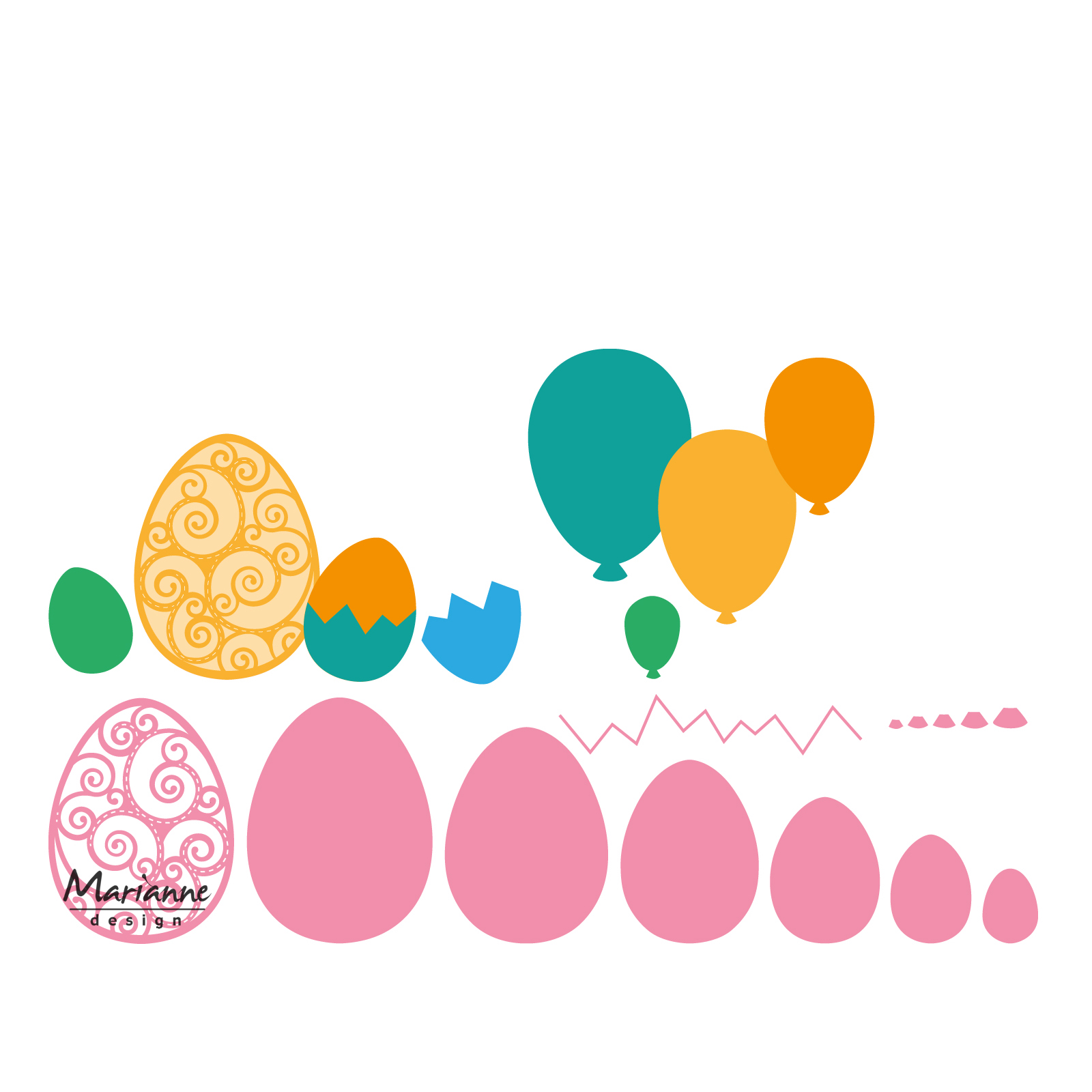 Marianne Design • Collectables plantilla de corte para embossing Easter eggs