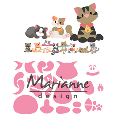 Marianne Design • Collectables Präge- und Stanzschablone Eline's Kätzchen
