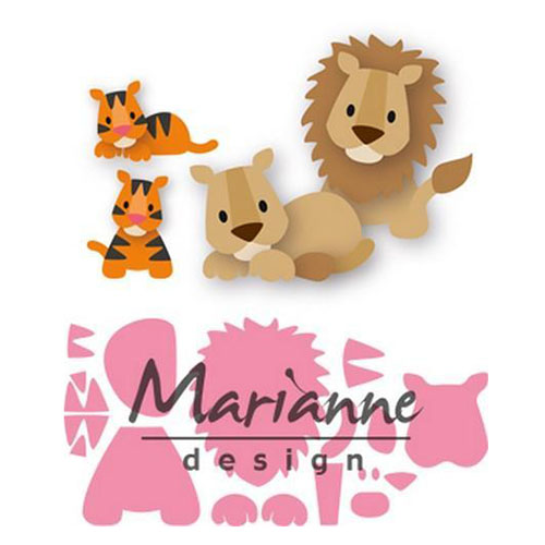 Marianne Design • Collectables Präge- und Stanzschablone Eline's Löwe& Tiger