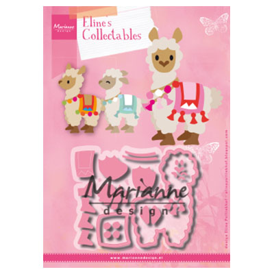 Marianne Design • Collectables Coupe- pochoir d'embossage Eline's Alpaca