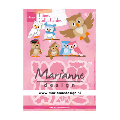 Marianne Design • Collectables Coupe- pochoir d'embossage Eline's Owl