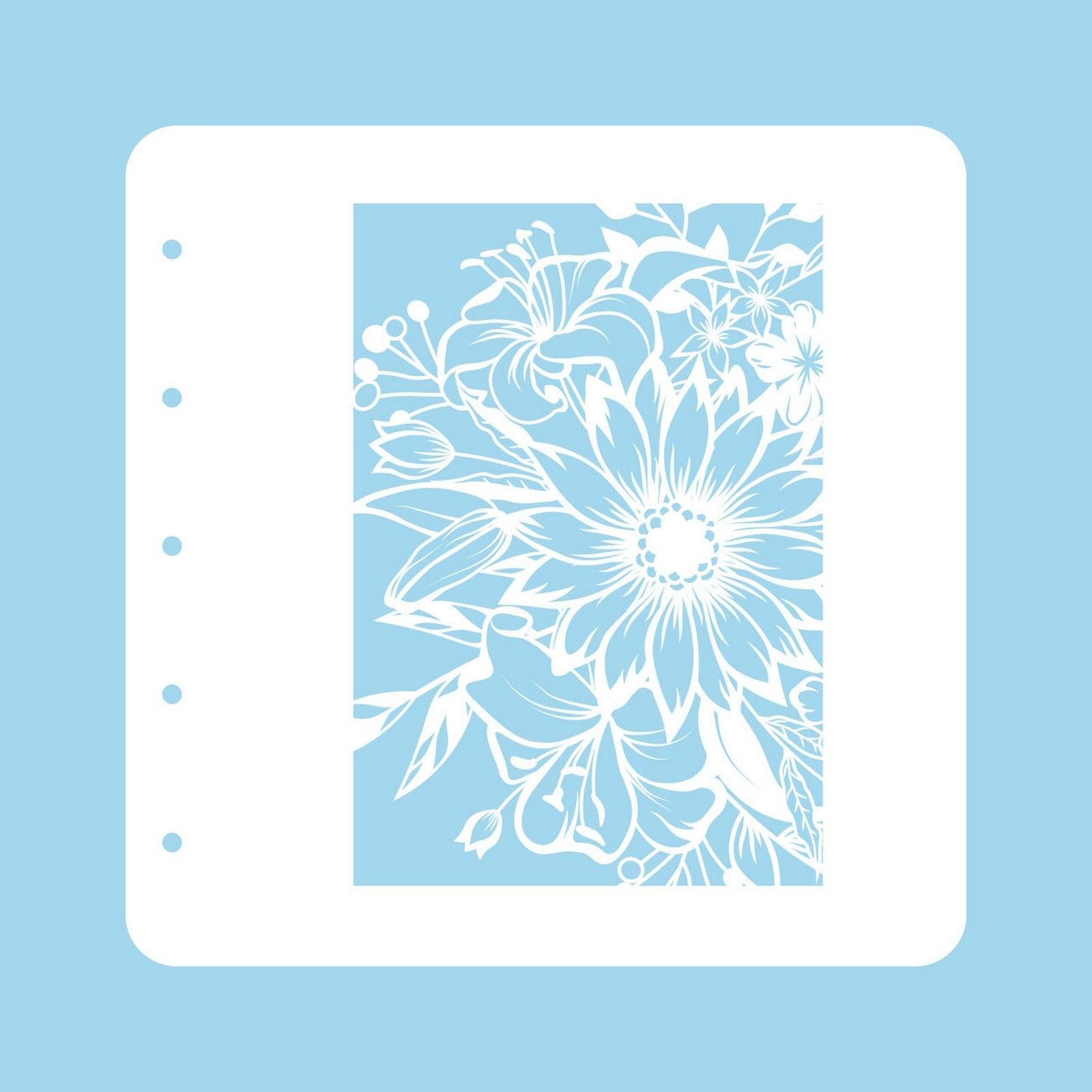 Nellie's Choice • Flowers A6 Stencil for Magnetic Colour Set Flower-1