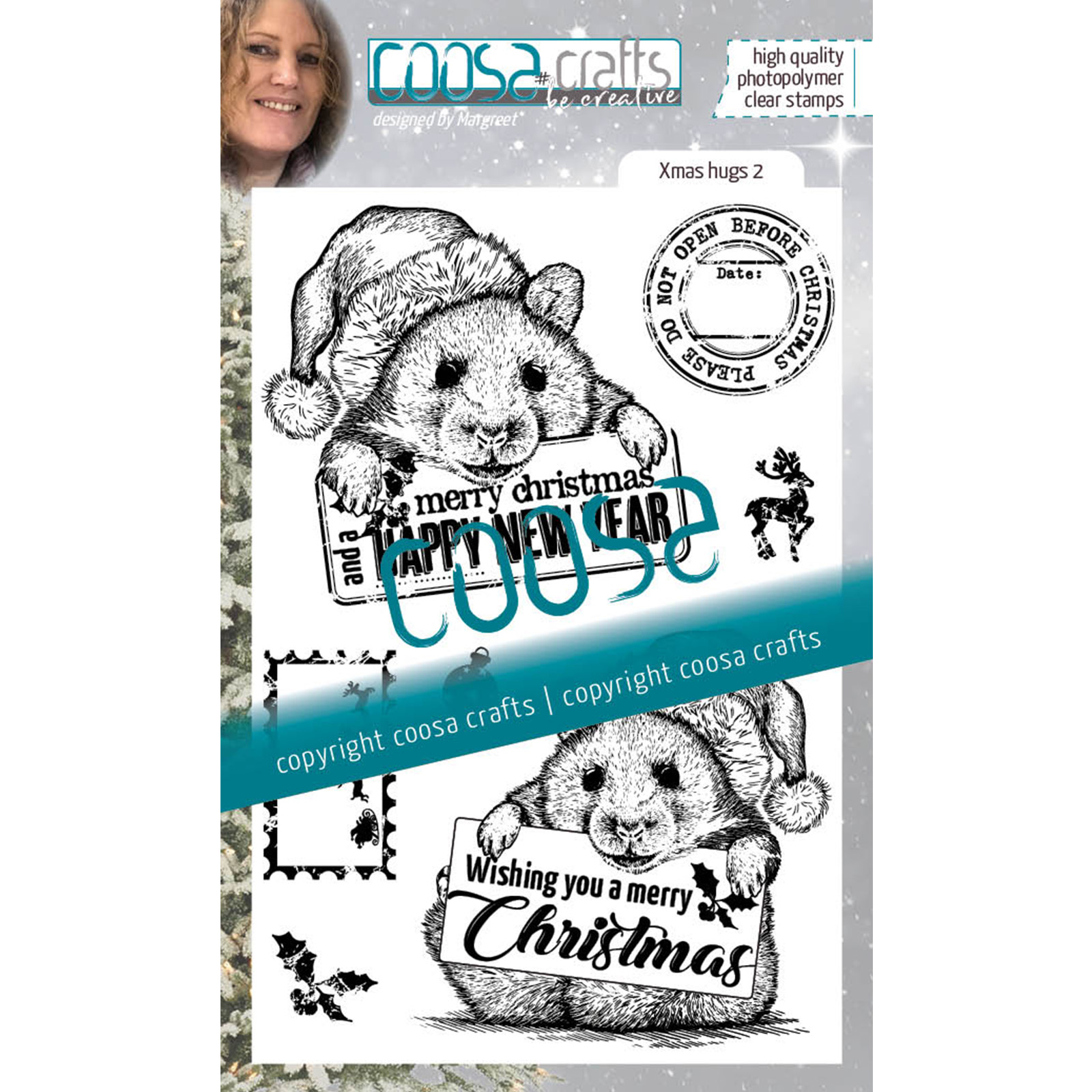 COOSA Crafts • Clear Stempel A6 Xmas hugs 2