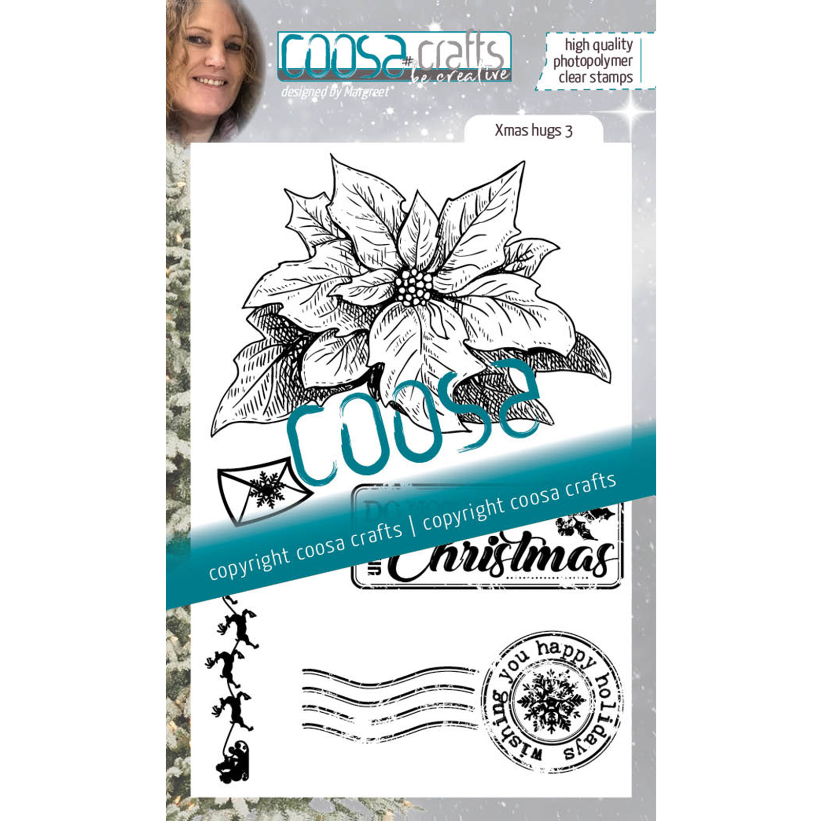 COOSA Crafts • Clear Stempel A6 Xmas hugs 3