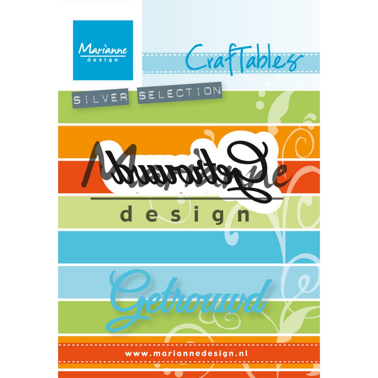 Marianne Design • Craftables snij- embosstencil Nederlands "Getrouwd"