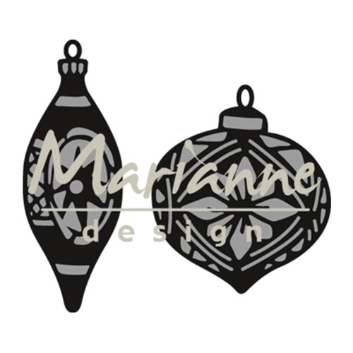 Marianne Design • Craftables snij- embosstencil Tiny's ornamenten Kerstballen
