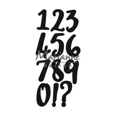 Marianne Design • Craftables cut- embosstencil brush Numbers