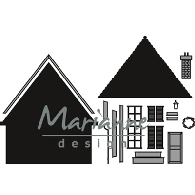 Marianne Design • Craftables snij- embosstencil Bouw een huis