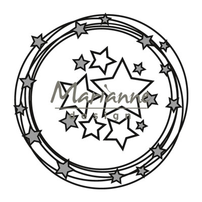 Marianne Design • Craftables cut- embosstencil Circle & Stars