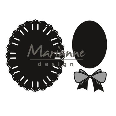 Marianne Design • Craftables cut- embosstencil Oval ribbon