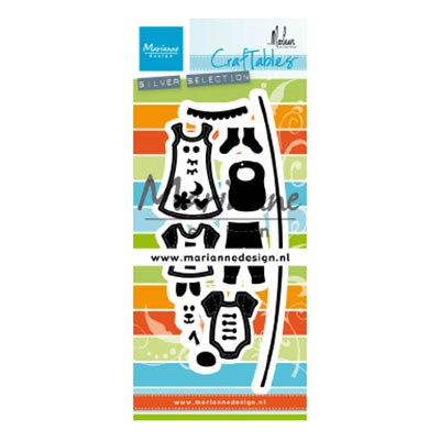 Marianne Design • Craftables Coupe- pochoir d'embossage Clothesline by Marleen