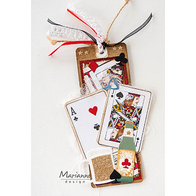 Marianne Design • Craftables snij- embosstencil Lange tags