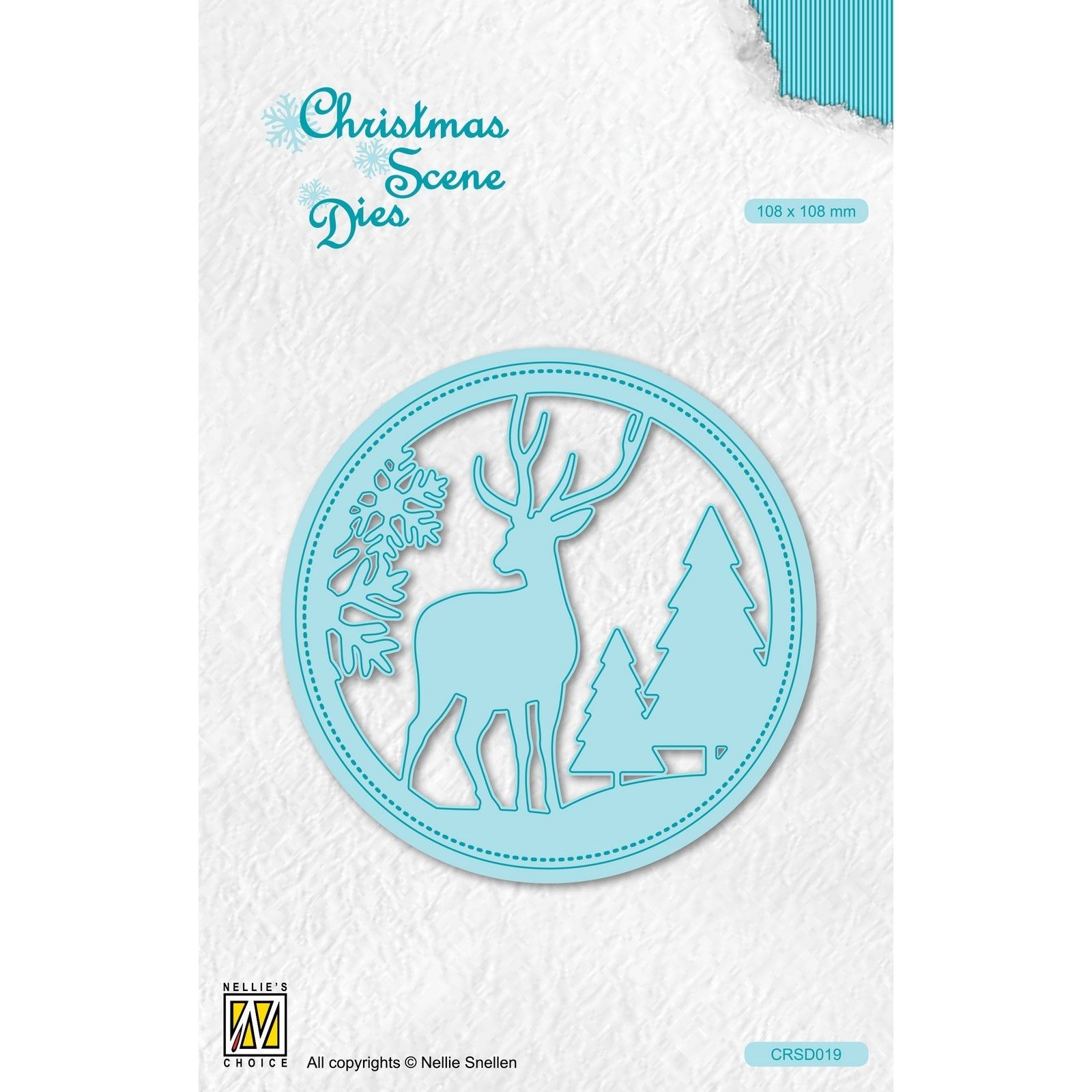 Nellie's Choice • Christmas Scene Dies Round Frame Reindeer