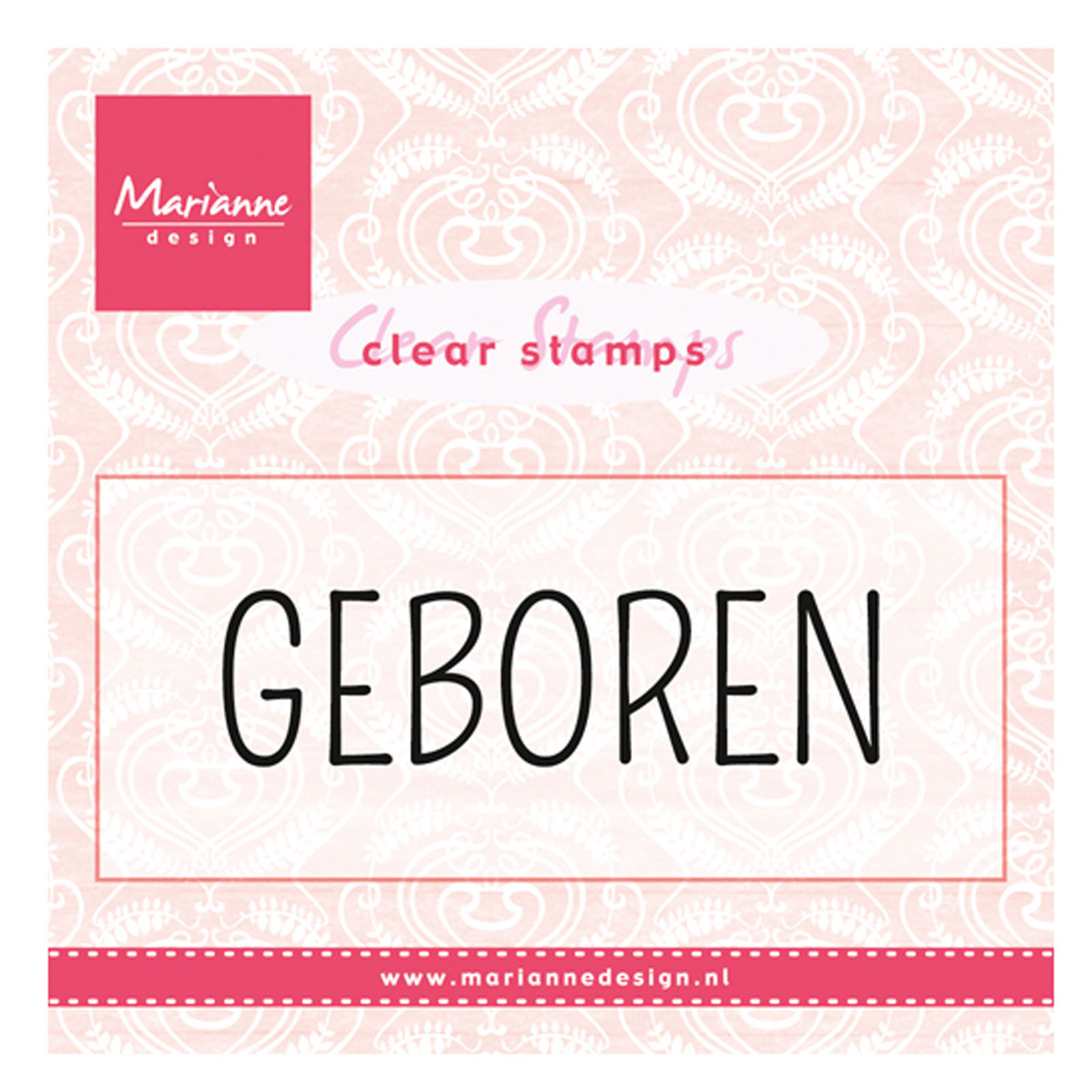 Marianne Design • Clear stempels Nederlands "Geboren"