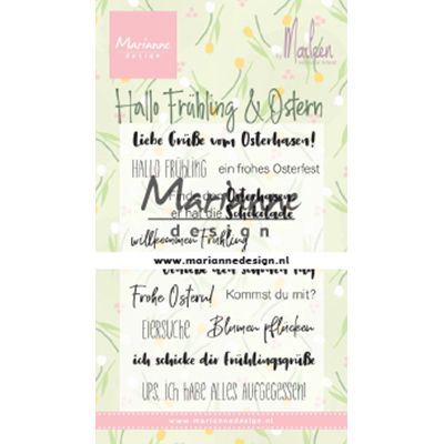 Marianne Design • Clear stempels Duitse tekst Marleen's "Hal