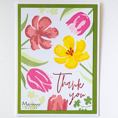 Marianne Design • Timbro in silicone colorful silhouettes Tulips