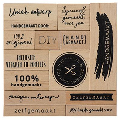 Marianne Design • Clear stamps Houtstempel set - Zelfgemaakt