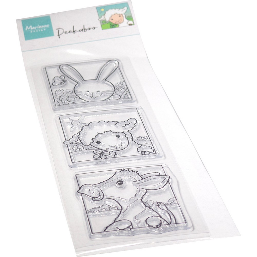 Marianne Design • Hetty's Peek-a-boo Clear Stamps Spring Animals 3piezas