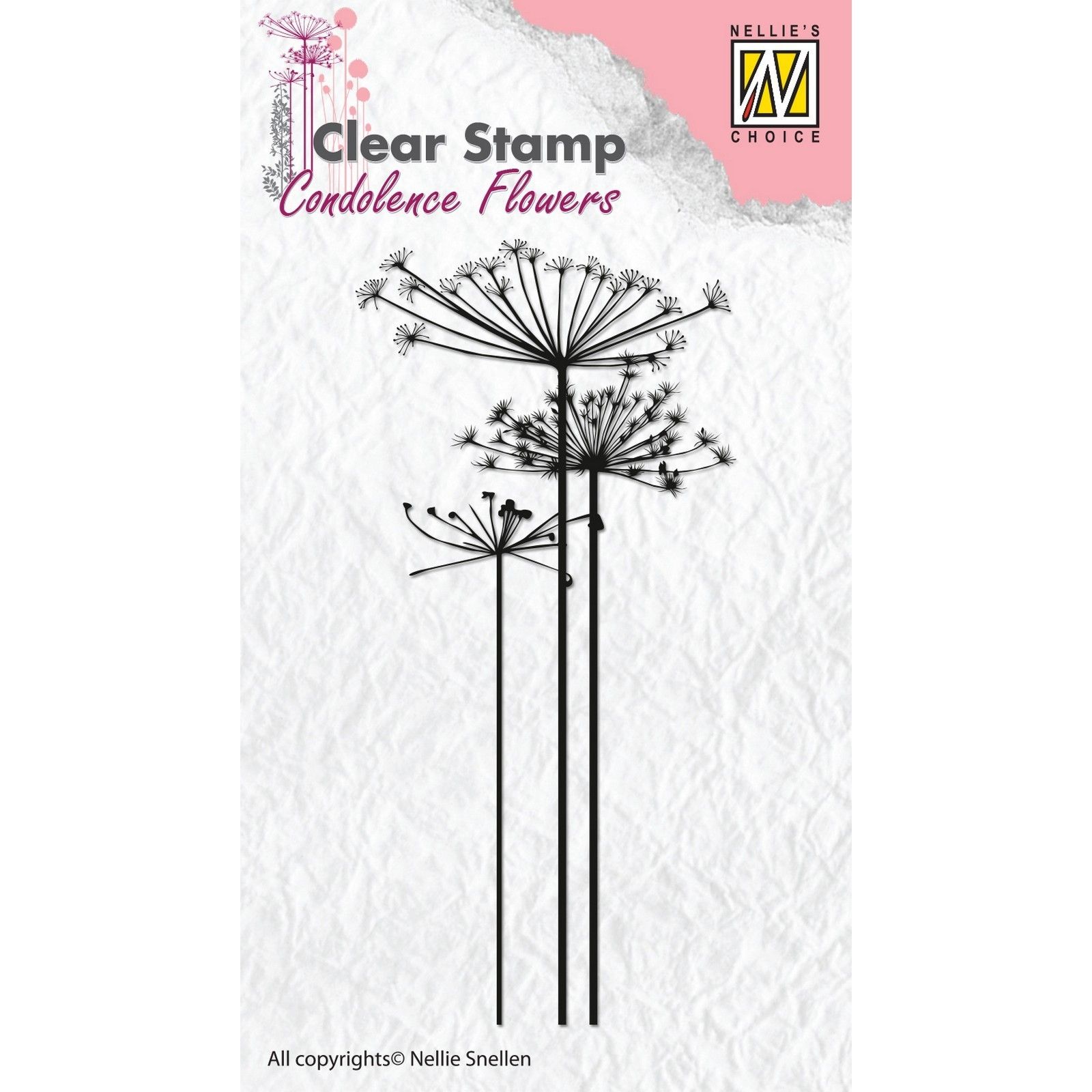 Nellie's Choice • Clear Stamps Condoleance Flower-1