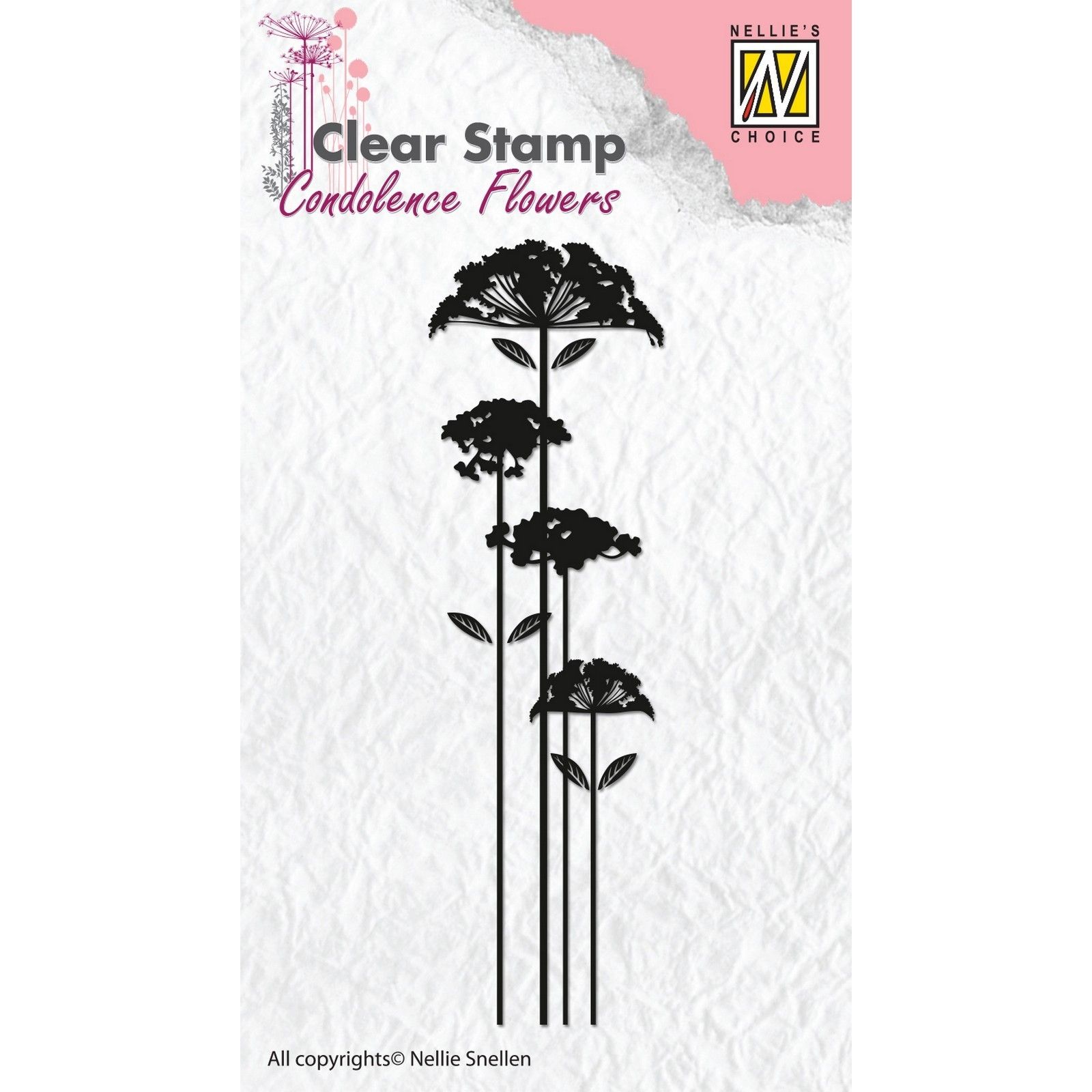 Nellie's Choice • Clear Stamps Condoleance Flower-2