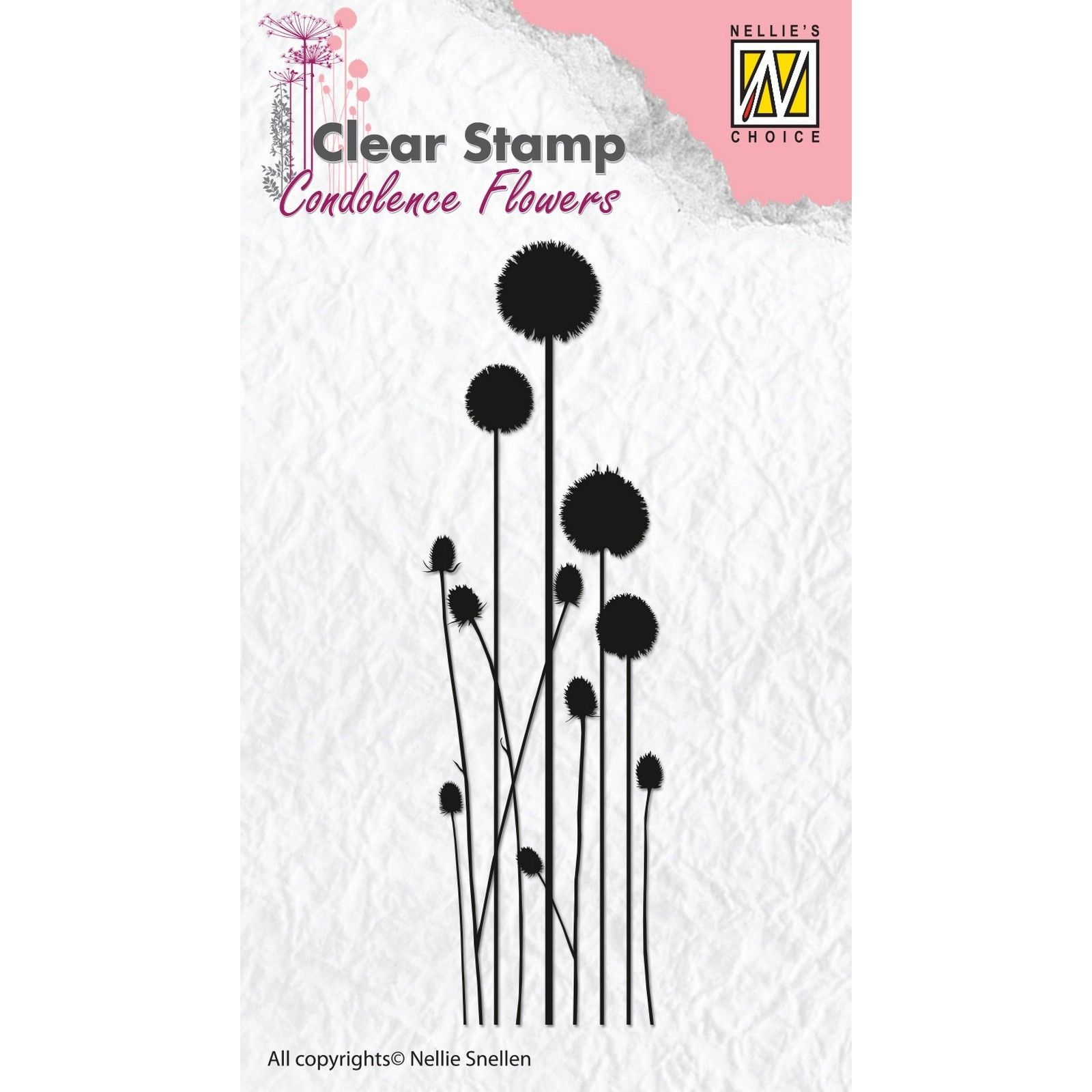 Nellie's Choice • Clear Stamps Condoleance Flower-3