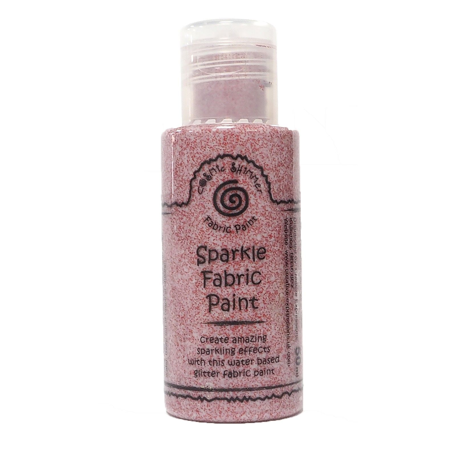 Cosmic Shimmer • Fabric Paint Sparkle Ruby Red 50ml