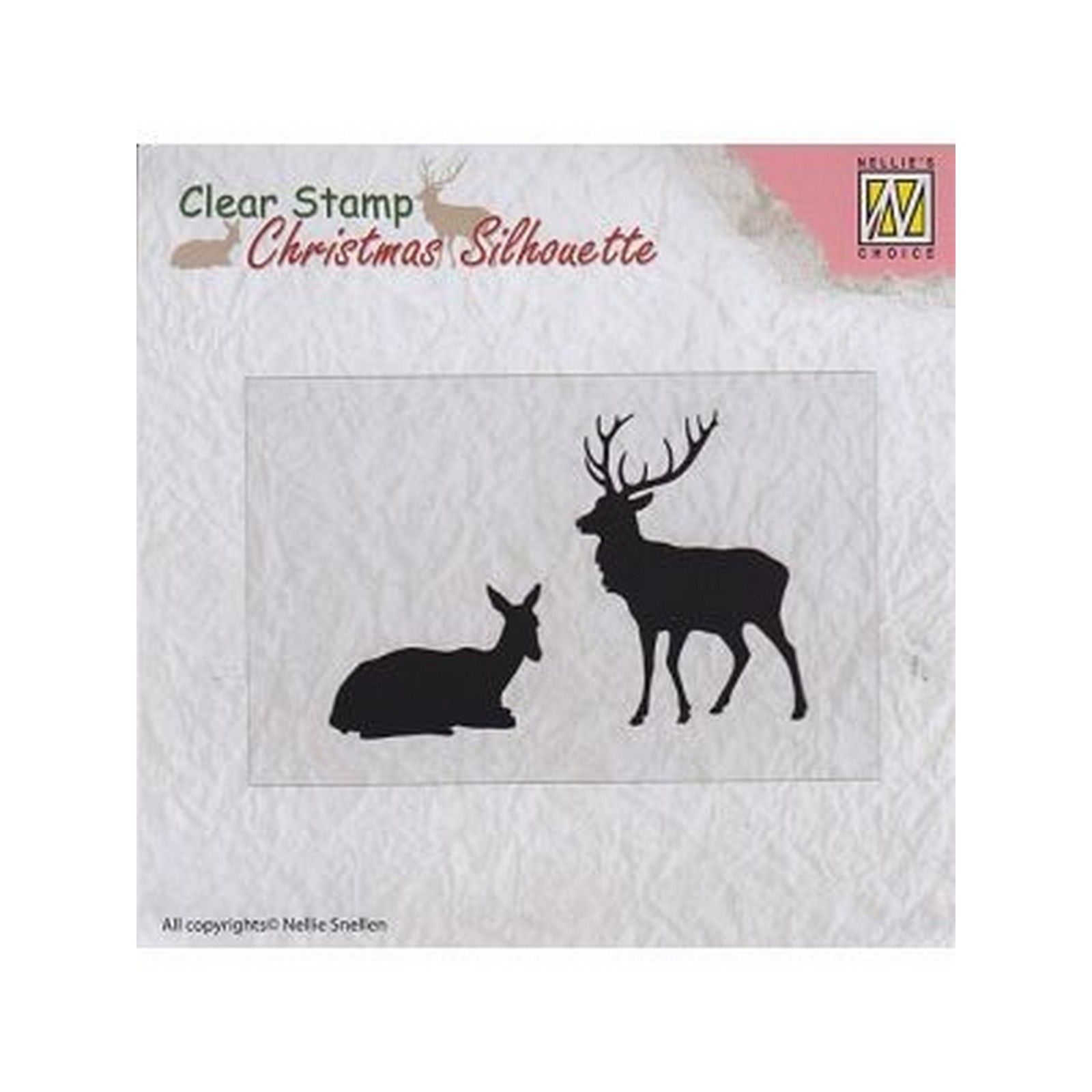 Nellie's Choice • Christmas Silhouettes Silikonstempeln Reindeer