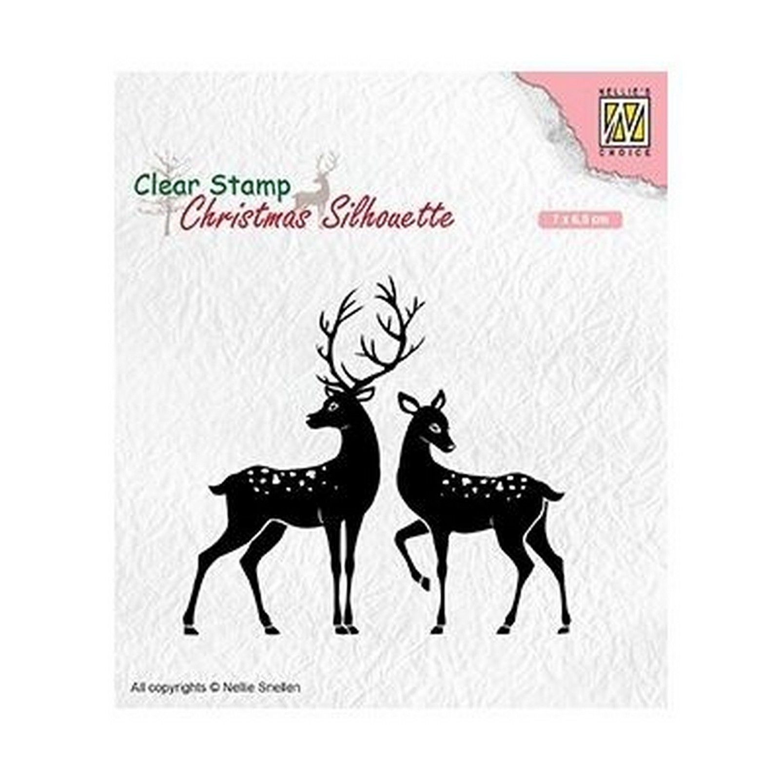 Nellie's Choice • Christmas Silhouettes Clear Stempel Deer (7x6,5cm)