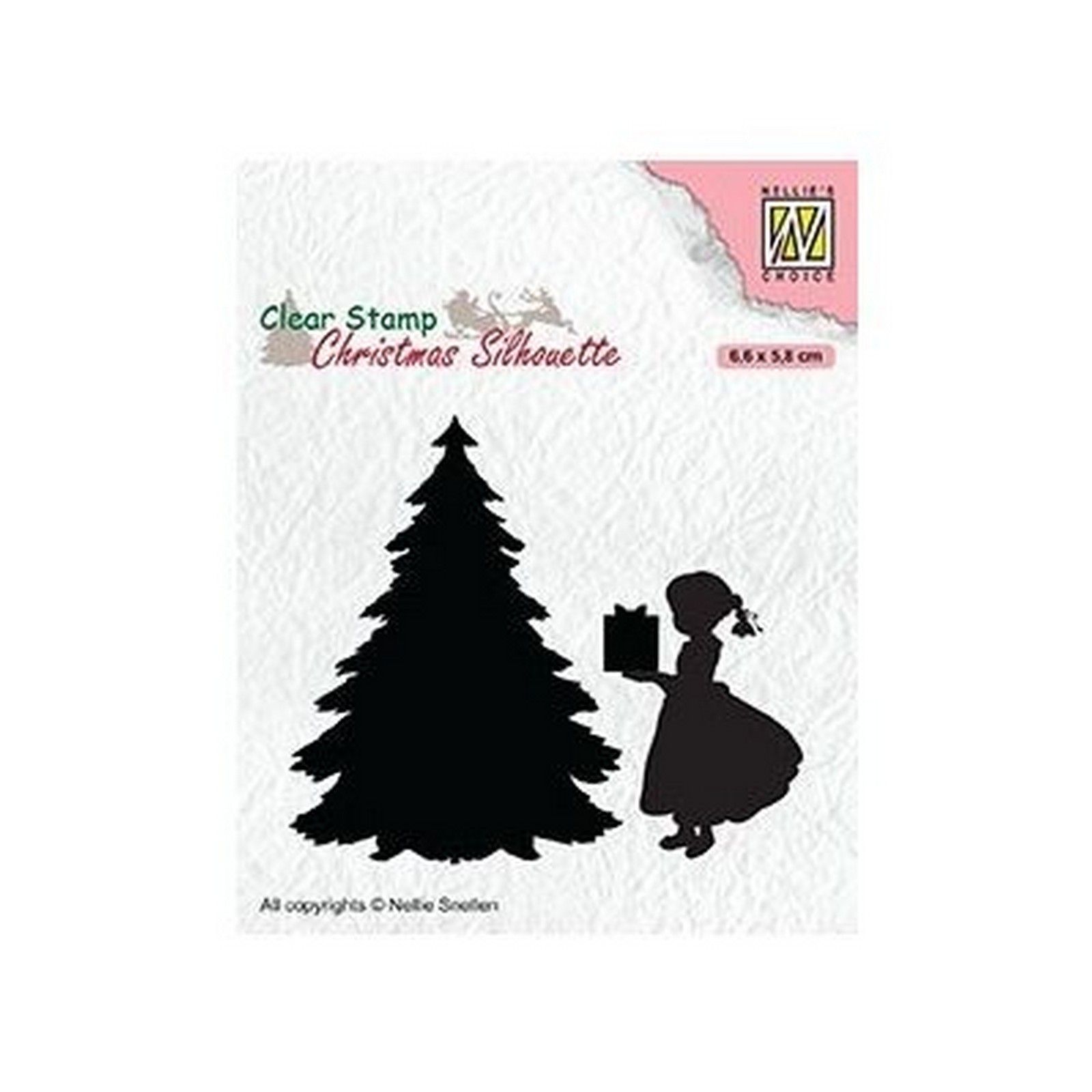 Nellie's Choice • Christmas Silhouettes Clear Stempel Thank You Santa!! (66x58mm)