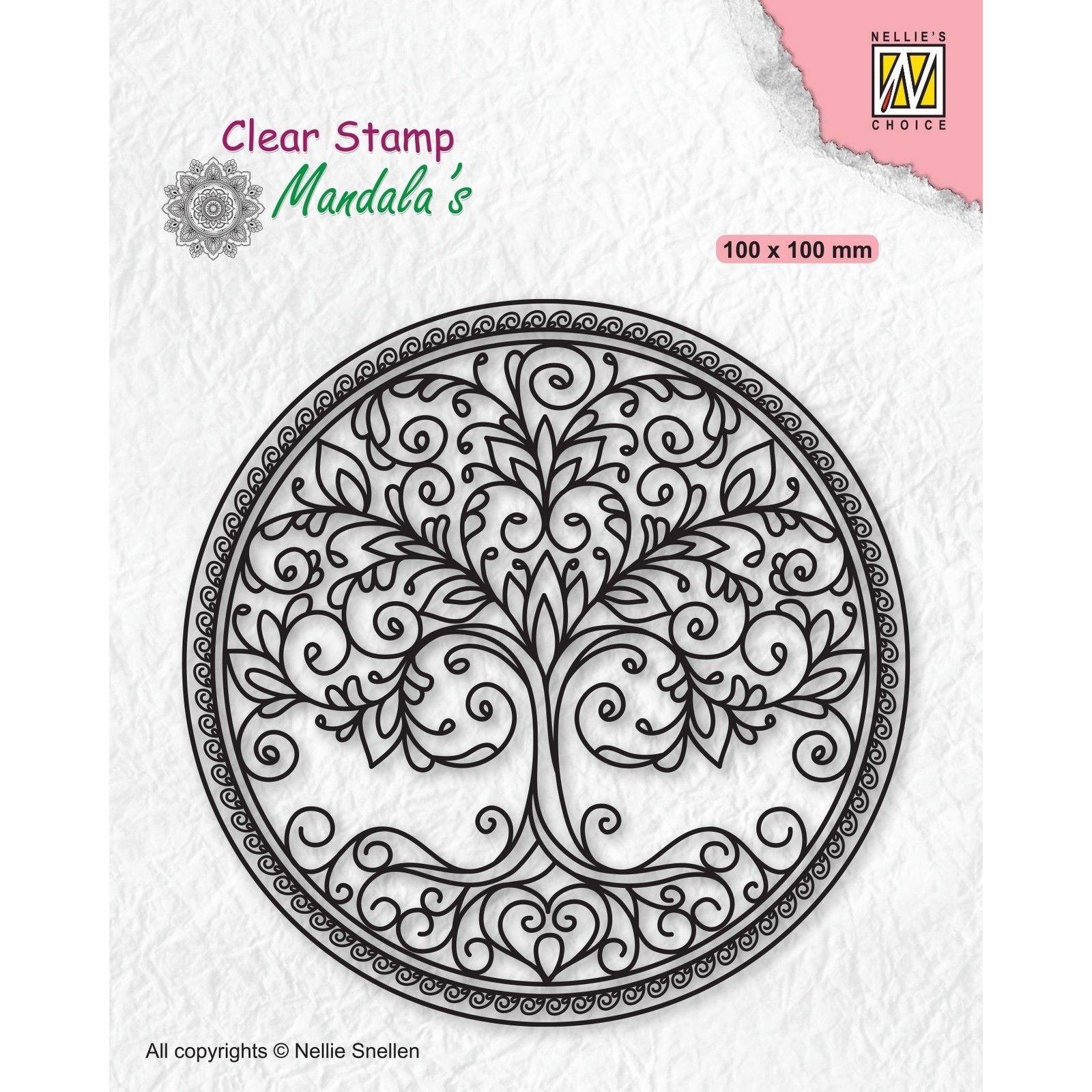 Nellie's Choice • Mandala's Clear Stamps Mandala Circle with Tree