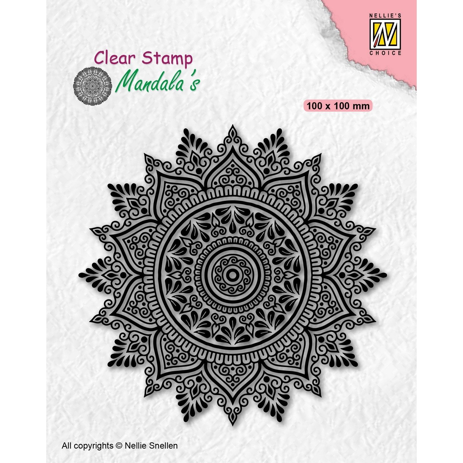 Nellie's Choice • Mandala's Clear Stempel Mandala Sunflower-2