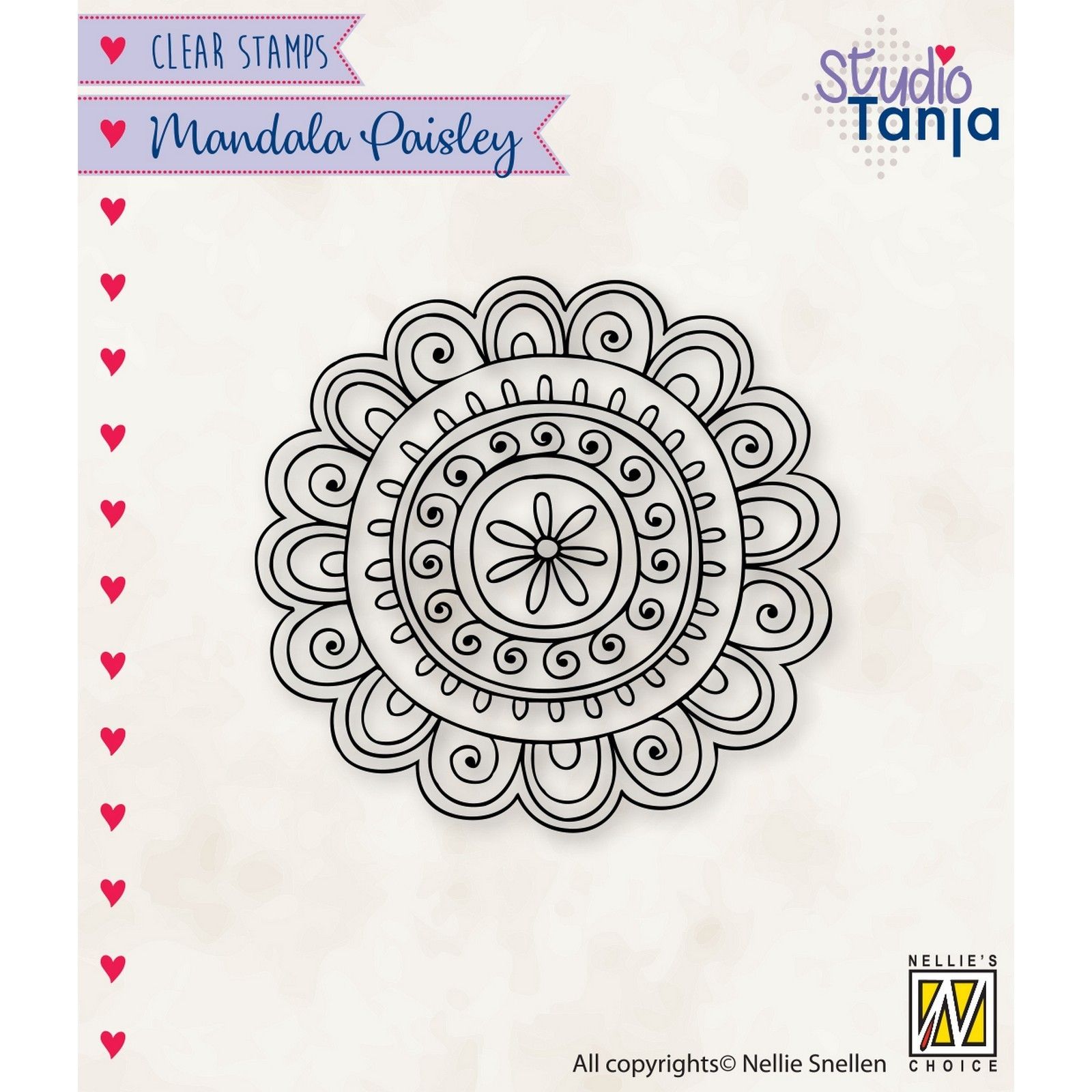 Nellie's Choice • Mandala's Paisley Motive Clear Stamps Flower