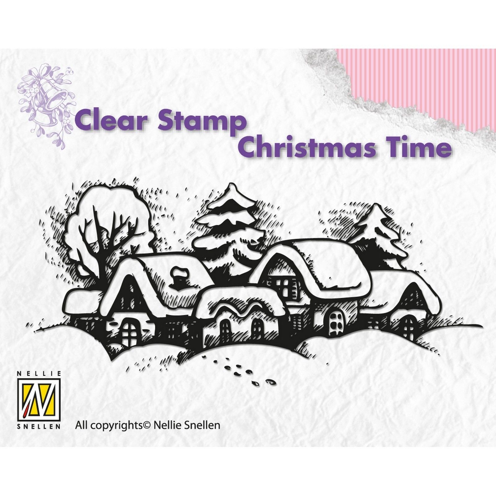 Nellie's Choice • Christmas Time Clear Stamps Snowy Village