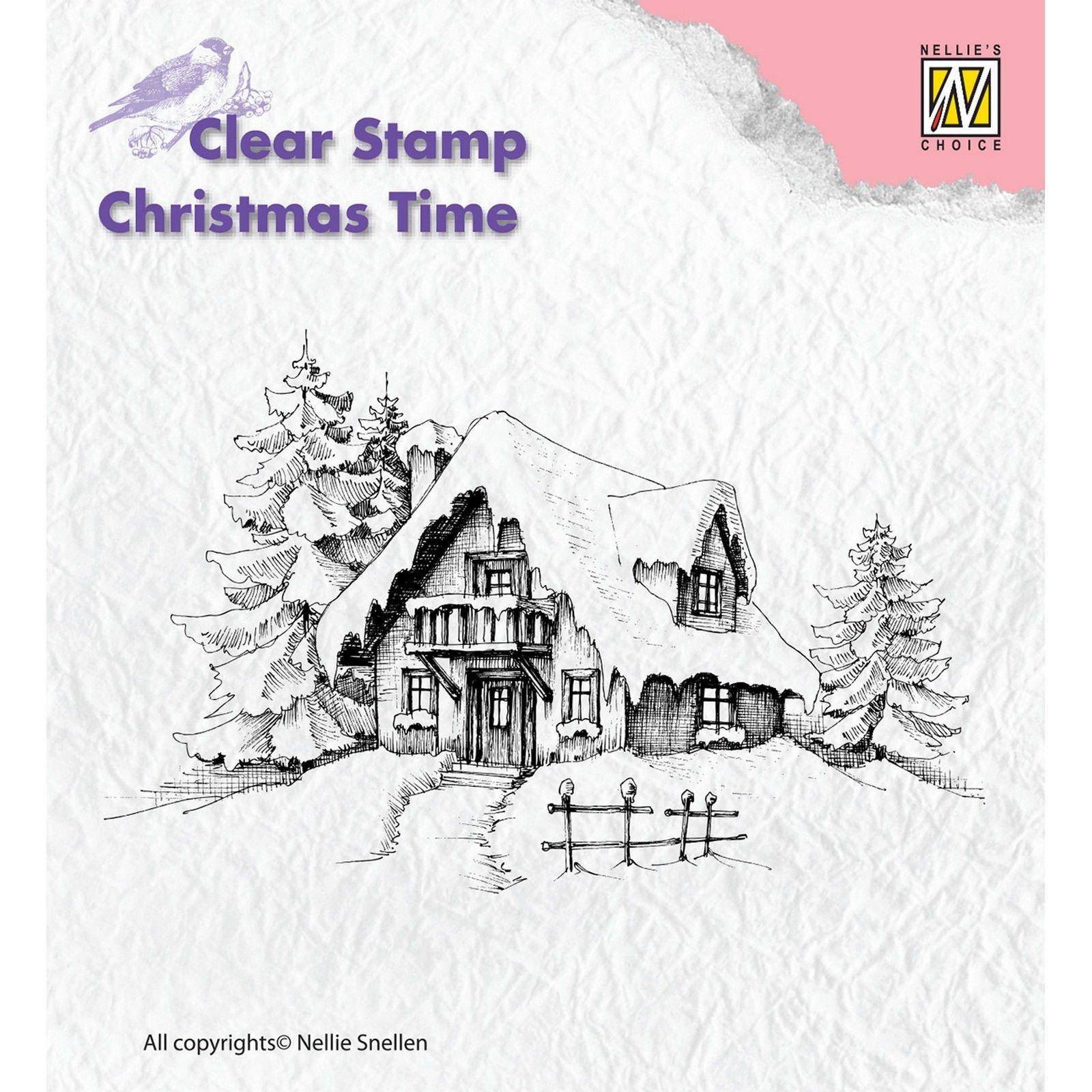 Nellie's Choice • Christmas Time Clear Stamps Snowy House