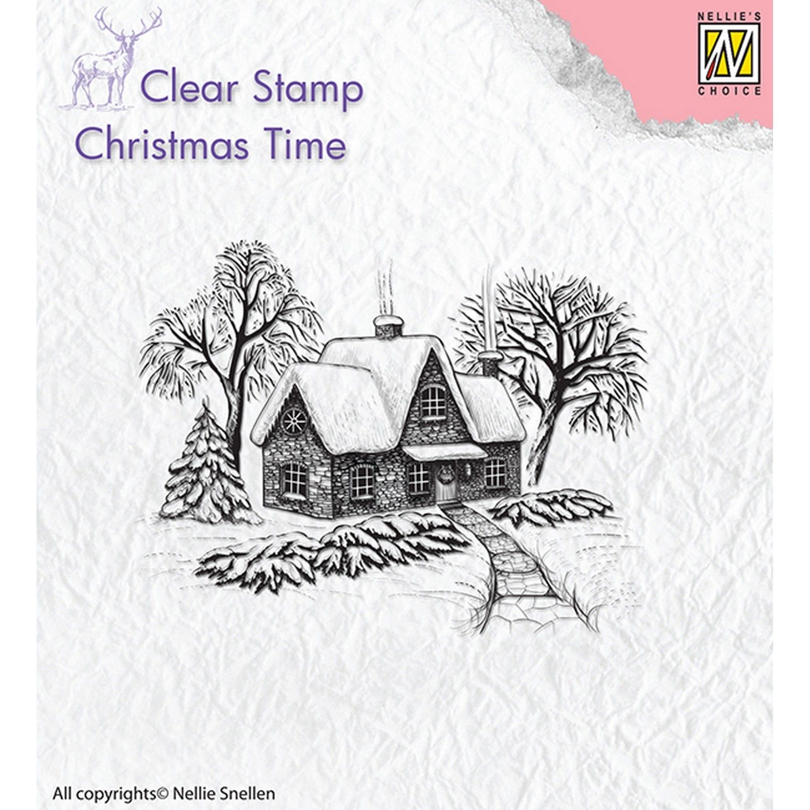 Nellie's Choice • Christmas Time Clear Stamps Idyllic Winter Scene