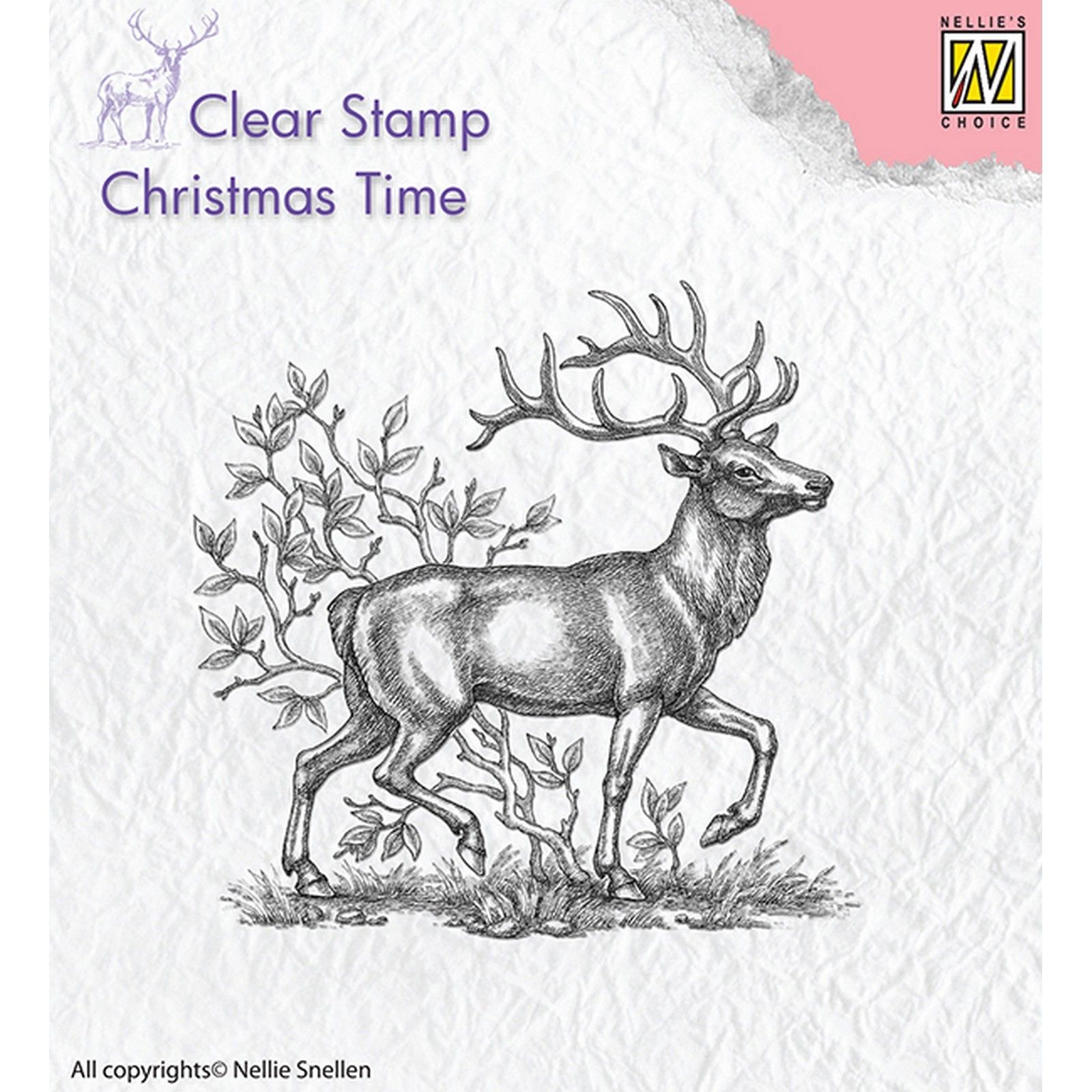 Nellie's Choice • Christmas Time Clear Stamps Reindeer