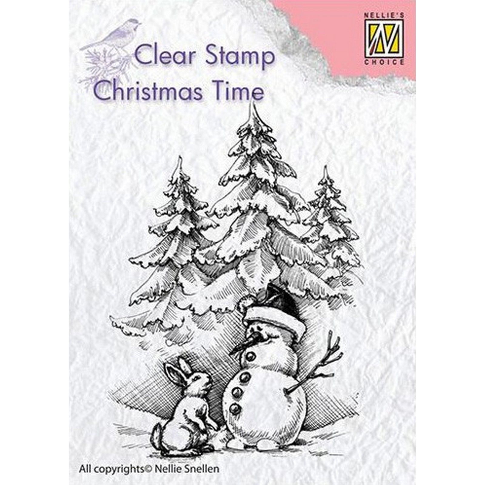 Nellie's Choice • Christmas Time Clear Stamps Snowman And Rabbit