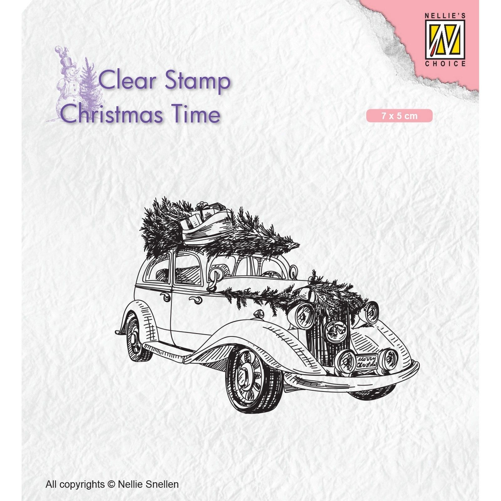 Nellie's Choice • Christmas Time Clear Stamps Christmas Tree Transport (7x5cm)