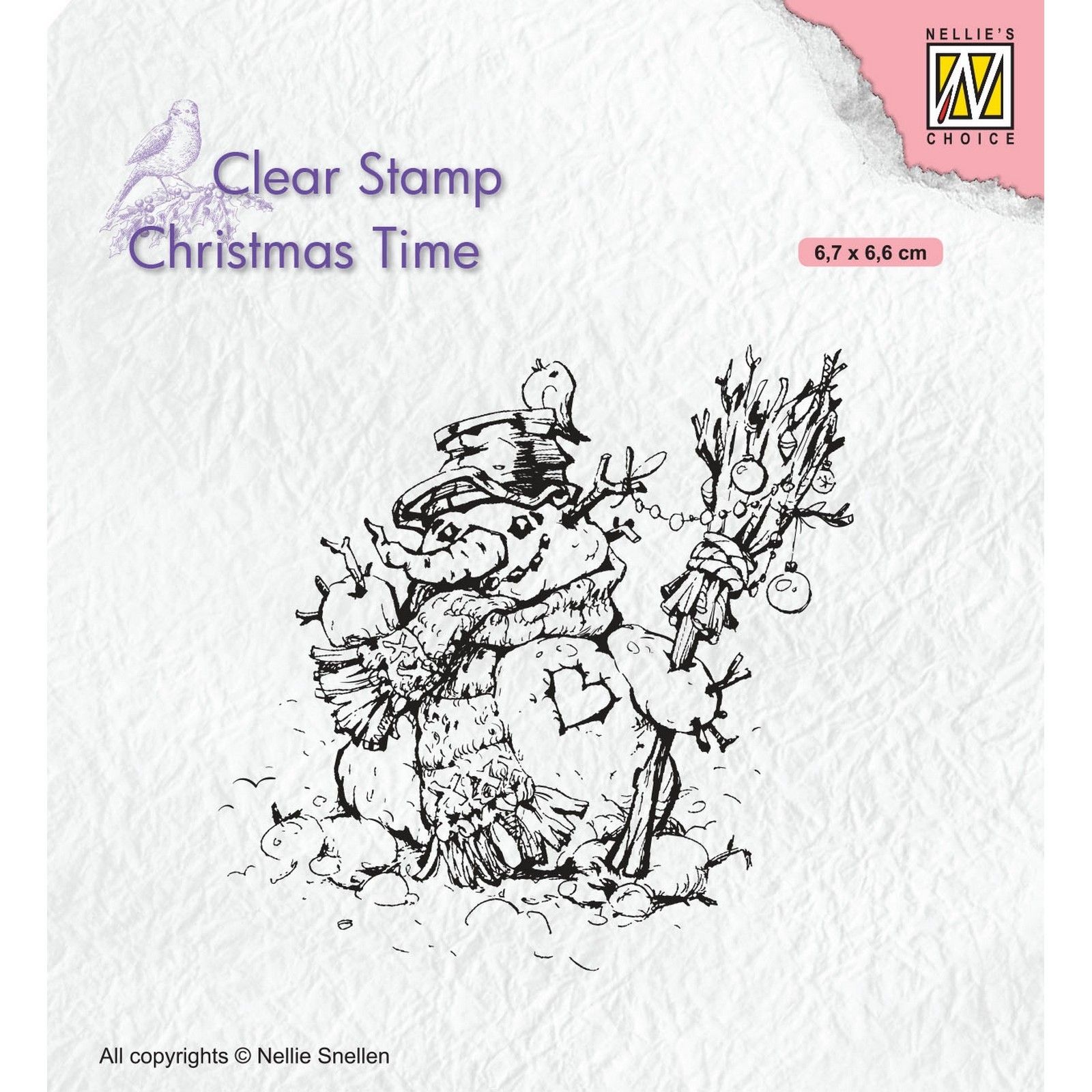 Nellie's Choice • Christmas Time Clear Stamps Snowman (67x66cm)