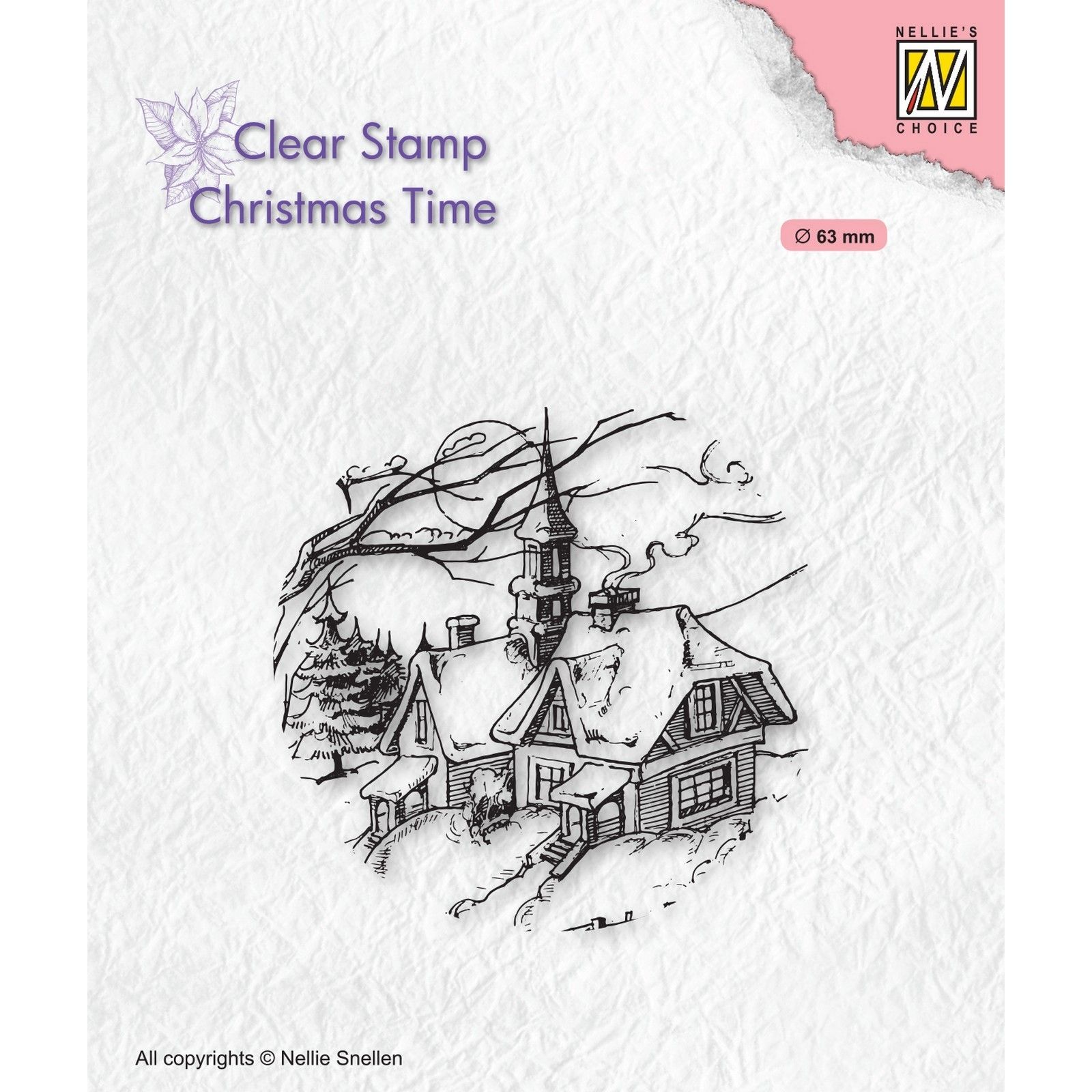 Nellie's Choice • Christmas Time Clear Stempels Snowy Christmas Scene