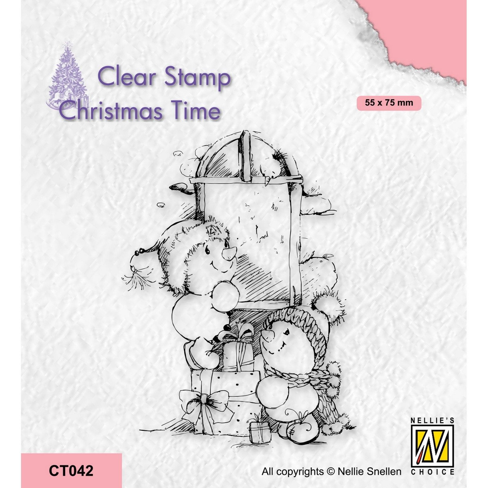 Nellie's Choice • Christmas Time Clear Stempels Present Delivery