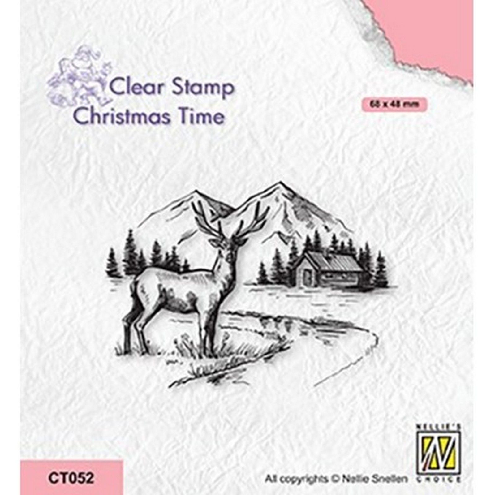 Nellie's Choice • Christmas Time Clear Stempels Winter Landscape with Deer