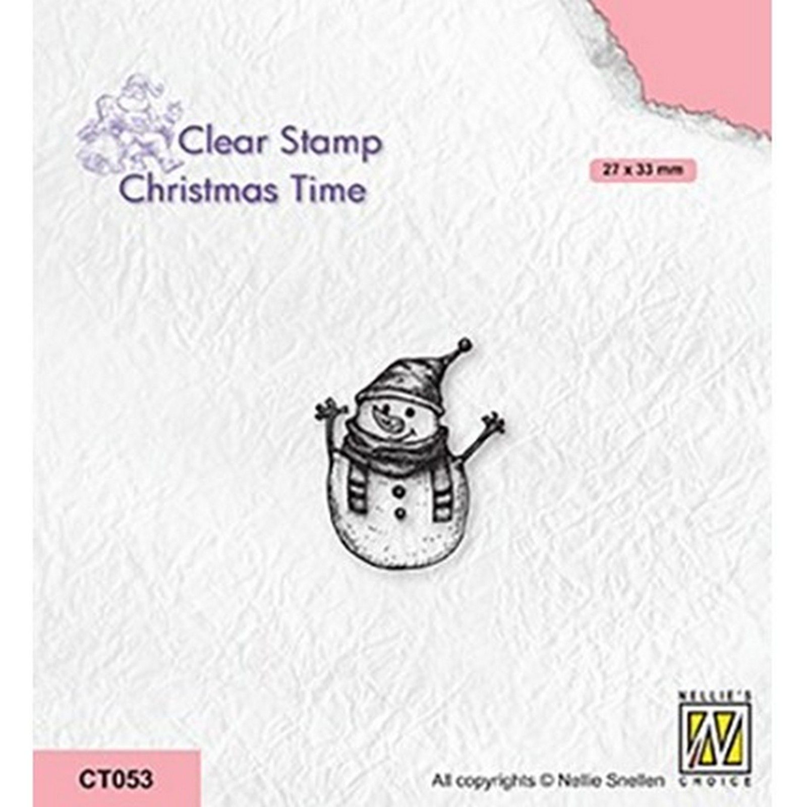 Nellie's Choice • Christmas Time Clear Stempels Snowman-1