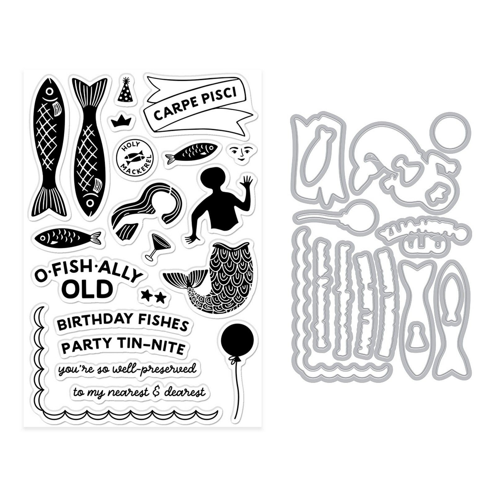 Hero Arts • Stamp & Cut Set Well Preserved 38uds