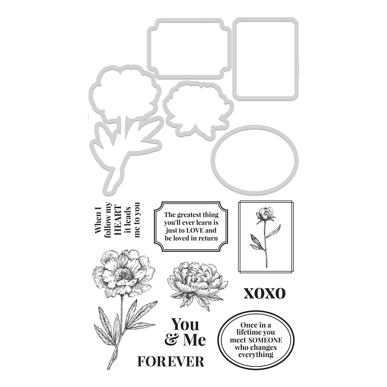 Kaisercraft • Decorative die & stamp you & me