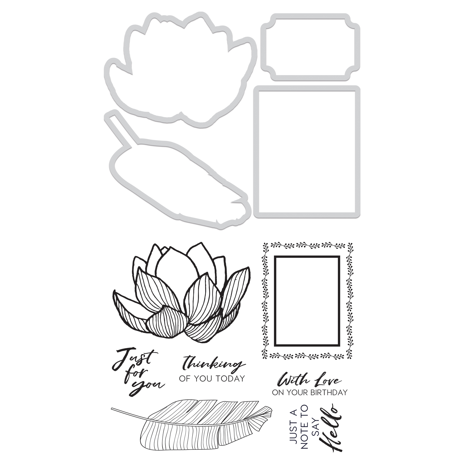 Kaisercraft • Decorative die & stamp hello