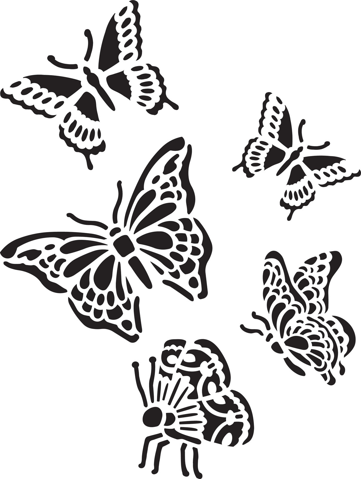 Delta • Stencil mania x1 butterflies