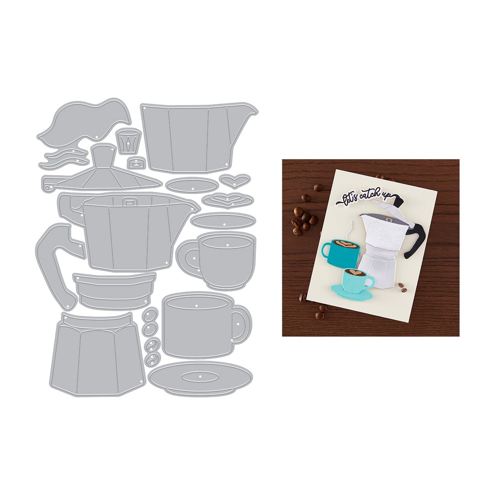 Hero Arts • Fustelle da Taglio Etched Stovetop Espresso 7,3x9cm 18pz